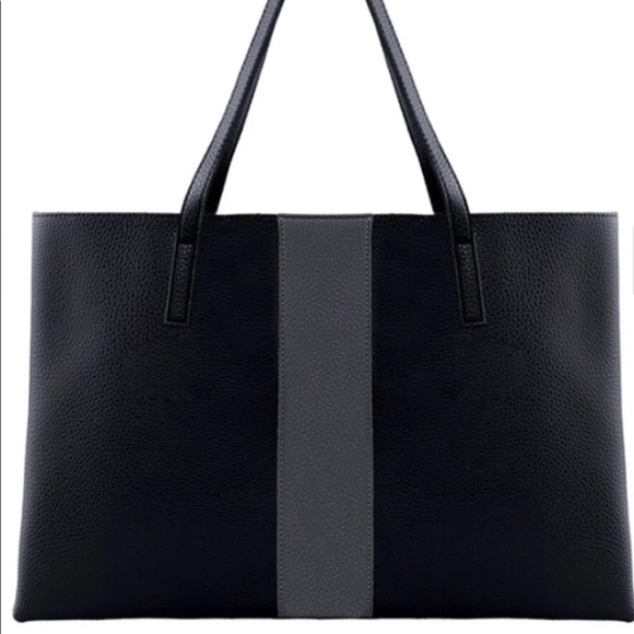 Vince Camuto Lucky Black Leather Tote - Picture 2 of 4